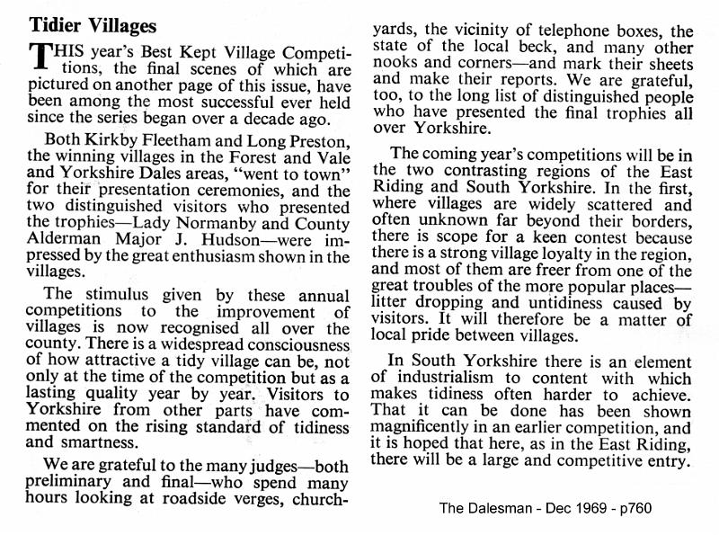 Dalesman - Dec 1969 - Best Kept Village.JPG - Tidier Villages - Best kept Village Competition - The Dalesman - Dec 1969 - p760